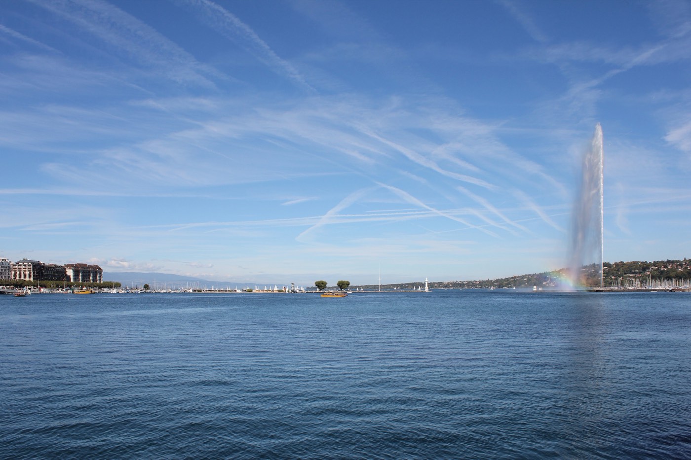 La rade de Genève et le jet d’eau. International ICS conduit à Genève des opérations de contre-mesures de surveillance technique